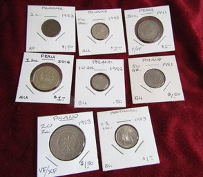 8 FOREIGN COINS LOT 1941-2016