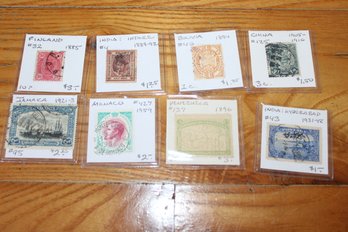 8 EARLY WORLDWIDE STAMPS