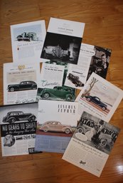 9 Assorted Early 1930's Fortune Magazine Car Ads - Buick, Arrow & More