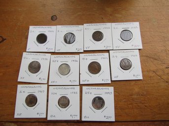 11 NETHERLAND COINS 1900-1993