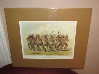 Currier & Ives  George Catlin ' The Indian Bear Dance' Print