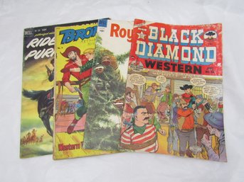 4 Golden Age Western Cowboy Comic Books 10 Cent
