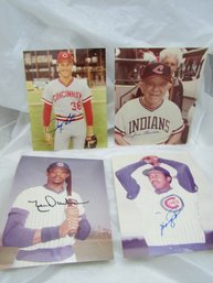 4 COLOR 8'X10' AUTOGRAPHED SIGNED BASEBALL PHOTOS