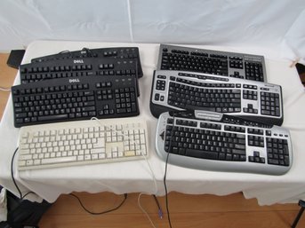 LOT OF 7 COMPUTER KEYBOARDS