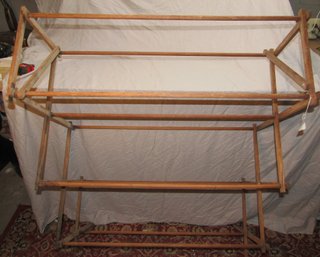 Antique PRIMITIVE J.R Clark Co. RID-JID Wooden Space Saver Expandable Drying Rack