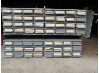 2 Metal Equipto Cabinets 32 Drawers Each