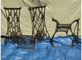 Antique Singer Treadle Sewing Machine Cast Iron Base Stand Table