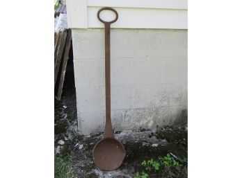 LARGE 40.5 Antique Cast Iron Ladle Blacksmith Spoon Smelting Tool