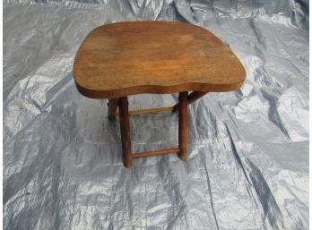 Vintage Nevco Wood Fold'n Carry Stool 12'W 9'T 8'D Made In Yugoslavia