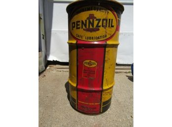 27' Tall Penzoil Gear Lubricant Drum Can