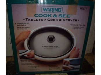 WARING COOK & SEE TABLE COOKER - GREEN BOX