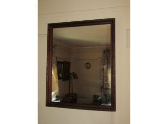 Vintage Square Wall Mirror Carved Wood Frame