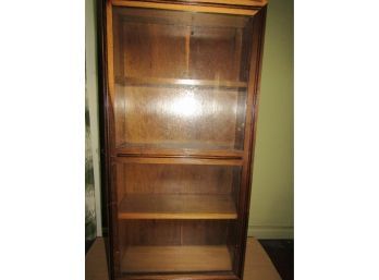 SMALL WOOD & GLASS CABINET