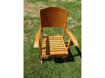Rare Vintage Clement Canada Folding Wood Rocking Chair 33'T