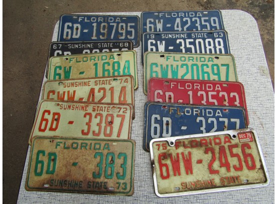 Vintage Florida License Plates