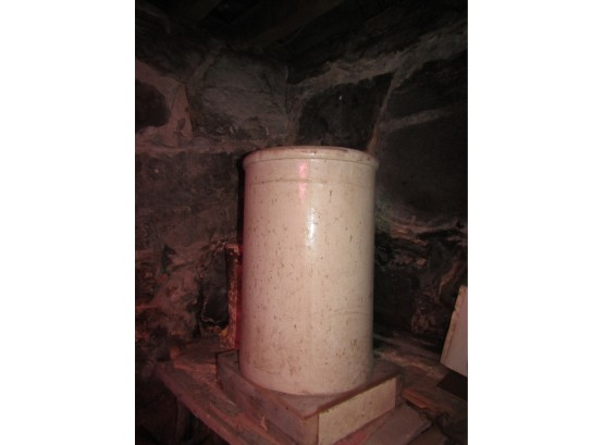 Vintage Large 27' Tall Stoneware Crock Blue Crown USA Crock Stoneware Robinson Ransbottom Pottery