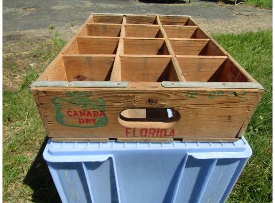 Canad Dry Ginger Ale Florida Wooden Crate