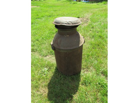 Vintage 25' Tall Steel Milk Can Marked Ere 10