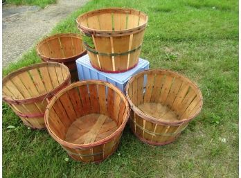 Vintage Bushel Basket Fruit Apple Wooden