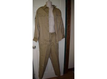 US Army Khaki Uniform With Patches Shirt & Pants