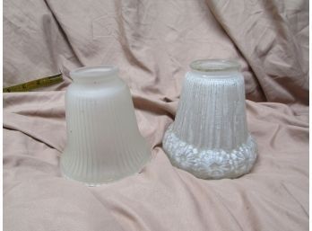 2 GLASS SCONCE SHADES