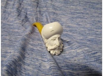 Vintage Meerschaum Pipe With Bakelite Stem - Figural Old Man With Beard