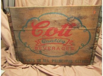 Vintage Cotts Wood Box Crate Darien CT