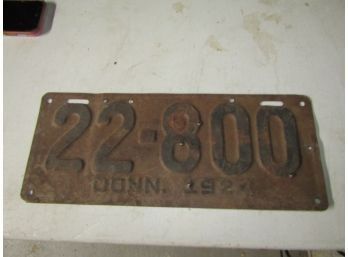 1924 Connecticut License Plate