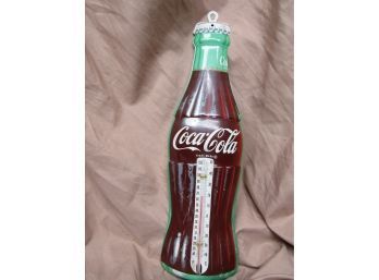 Vintage Coca-Cola Coke Metal Advertising Thermometer Donasco USA - 16'