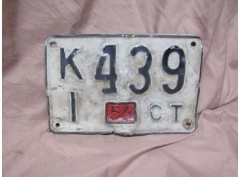 Vintage 1956 Ct License Plate