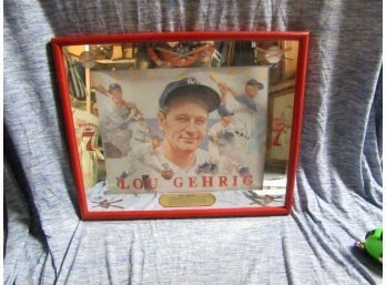 Lou Gehrig Seagrams Seven Mirror Bar Hanging