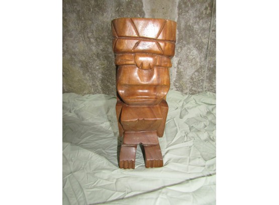 Wood Carved Tiki Statue - Hawaiian