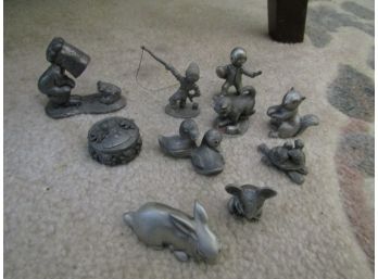 Pewte Figurine Lot - Bunnies, Children
