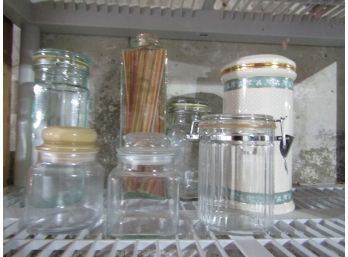 Glass & Ceramic Cannister Lot