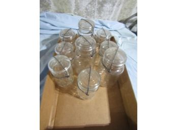 9 Glass Canning Jars - Ball & Atlas