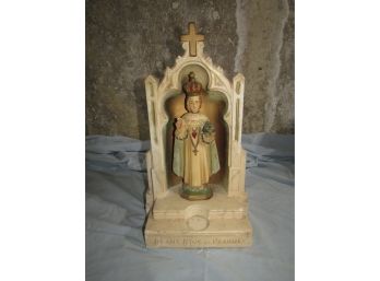 Antique 'Infant Jesus Of Prague' Penna Statuary Co Chalkware Statue
