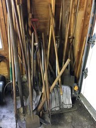 Shovels, Rakes, Garden Tools,  Etc