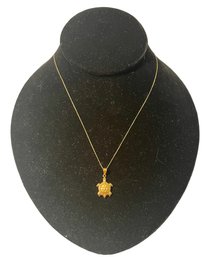 10k Gold Turtle Necklace