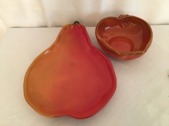 Pottery Barn Apple And Pear Dishes