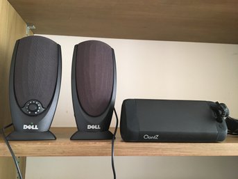 OontzAngle3Plus Bluetooth Speaker And Pair Of Dell Speakers