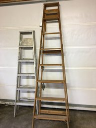 Aluminum And Wooden Ladders