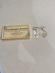 Jim Stamper Smashed Silver Coin Earrings