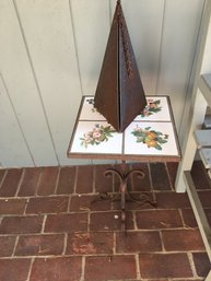 4 Tile Floral Table  And Wind Chime