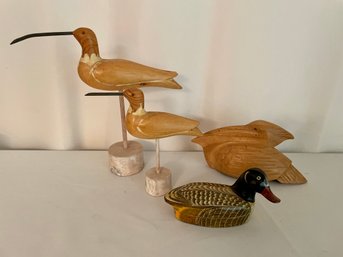Carved Wooden Birds