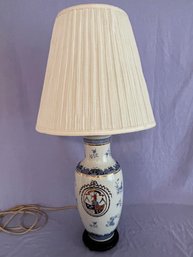 Blue & White Asian Lamp