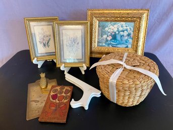 Pictures, Plate Stands, Clipboard, Basket