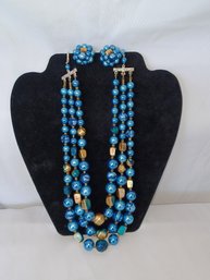 Necklace And Clip On Earring Set