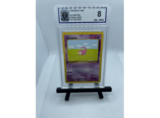 Pokemon 1ST EDITION Slowpoke Graded Player One Services 8