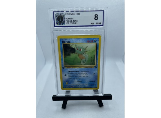 Pokemon 1ST EDITION Horsea Graded Player One Services 8