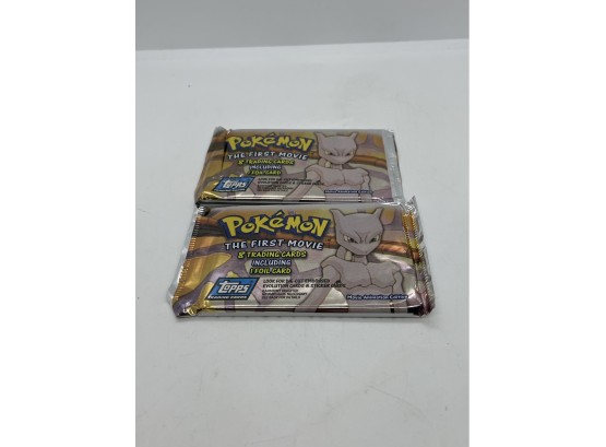 Pokemon Lot Of 2 Sealed Topps Blue Label Packs